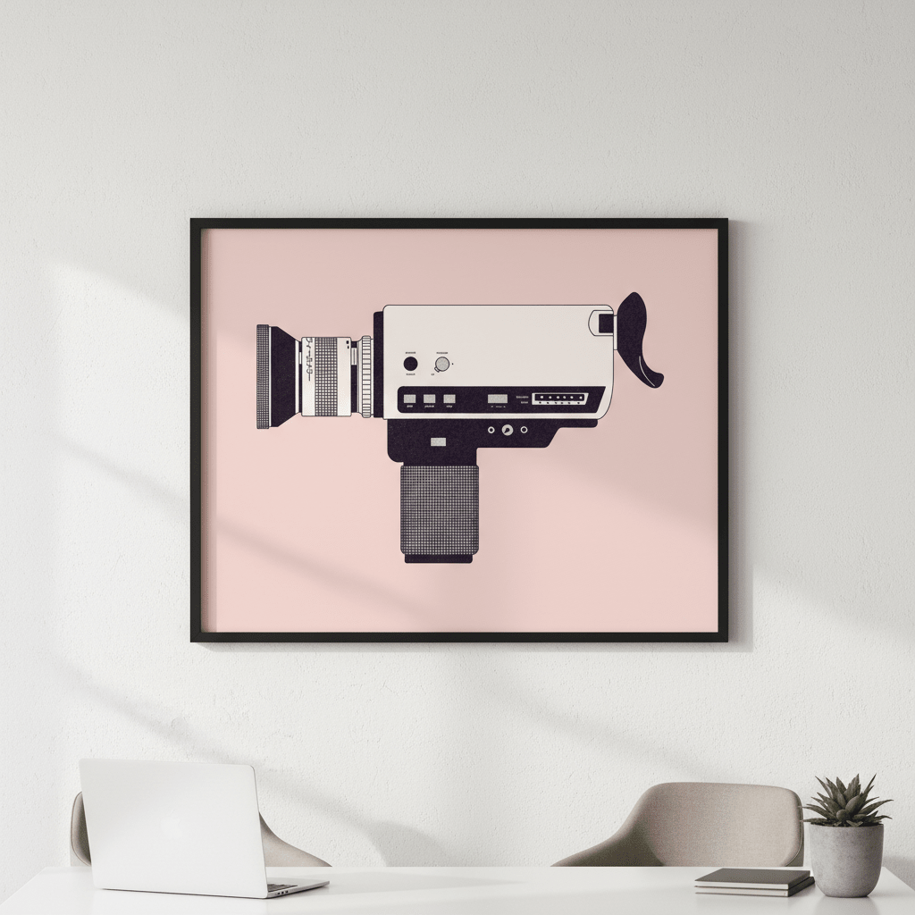 Super 8 Camera by Florent Bodart wall - art - picture - poster
