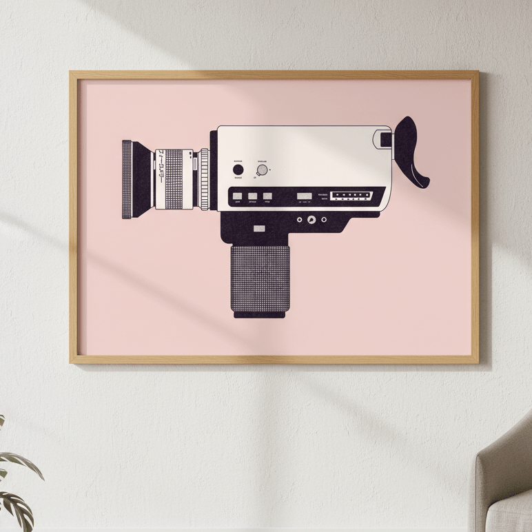 Super 8 Camera by Florent Bodart wall - art - picture - poster