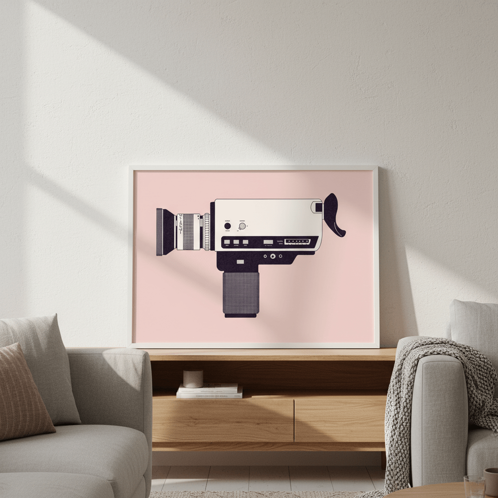 Super 8 Camera by Florent Bodart wall - art - picture - poster