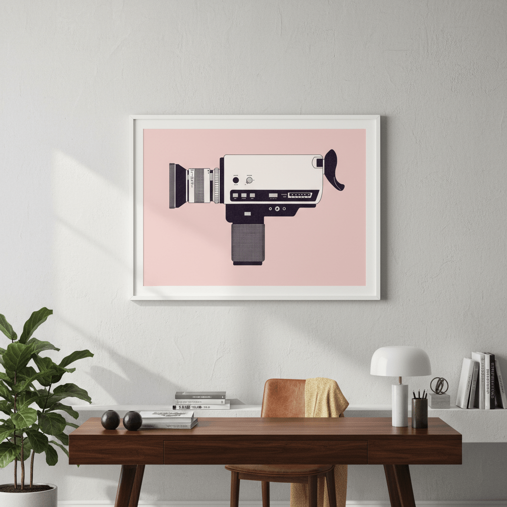 Super 8 Camera by Florent Bodart wall - art - picture - poster