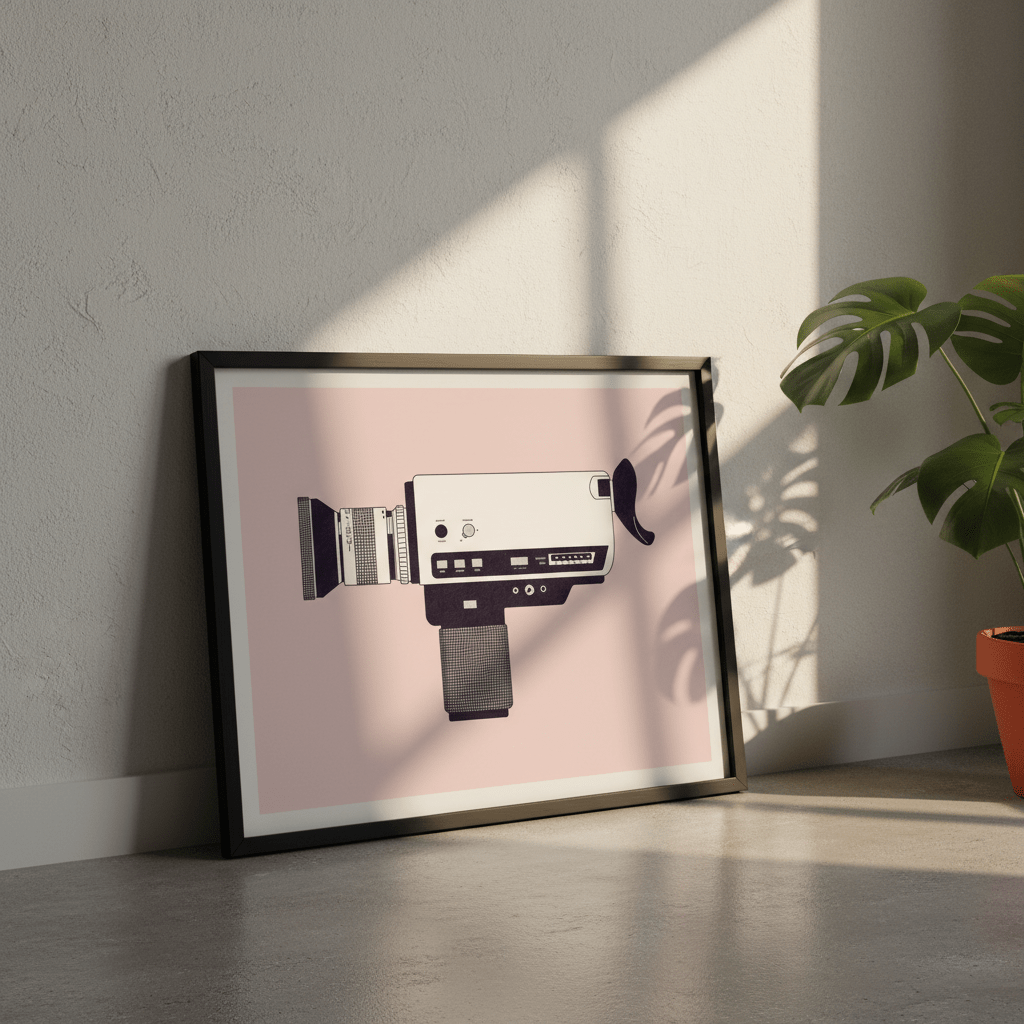 Super 8 Camera by Florent Bodart wall - art - picture - poster