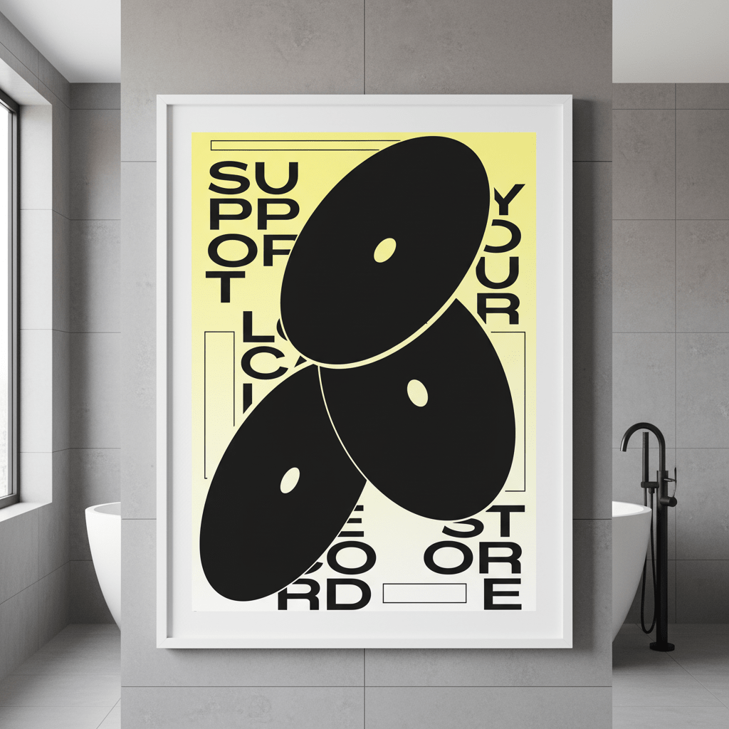 Support Your Local Record Store by Jerome Bizien wall - art - picture - poster