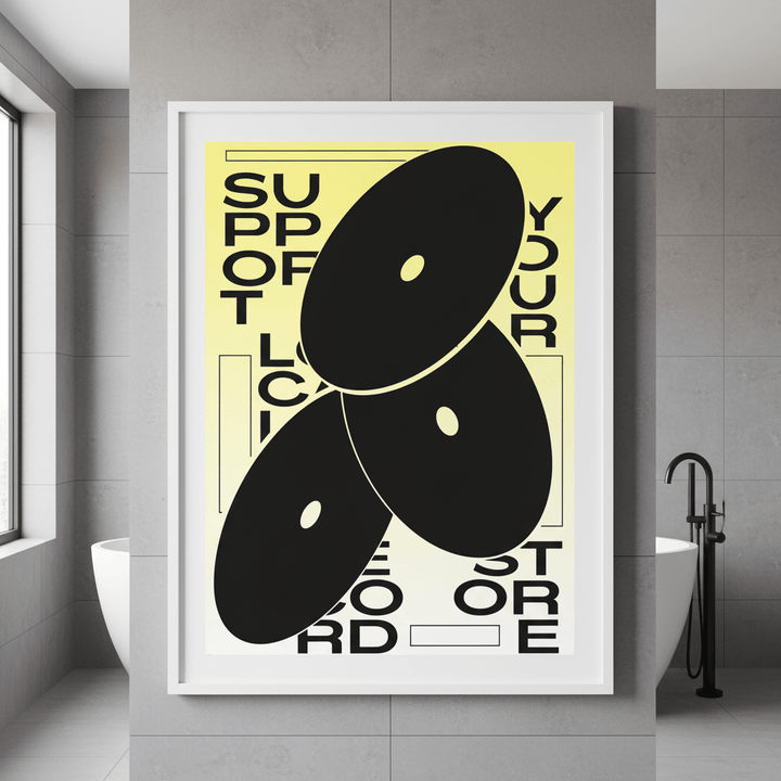 Support Your Local Record Store by Jerome Bizien wall - art - picture - poster