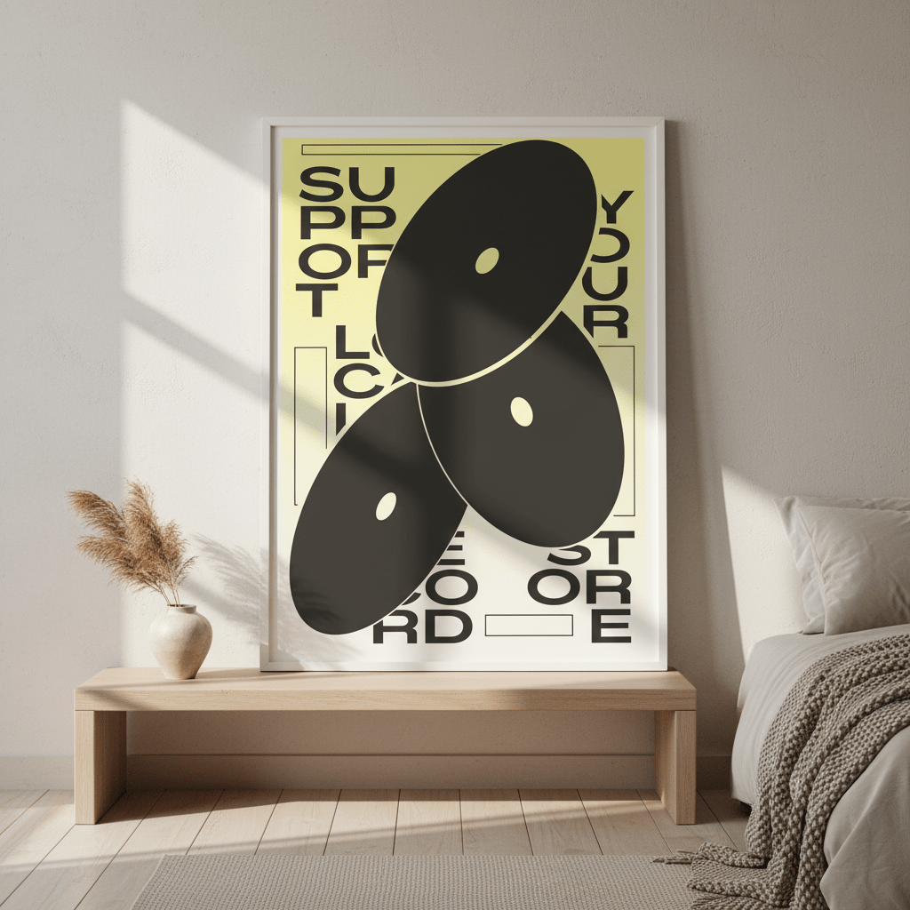Support Your Local Record Store by Jerome Bizien wall - art - picture - poster