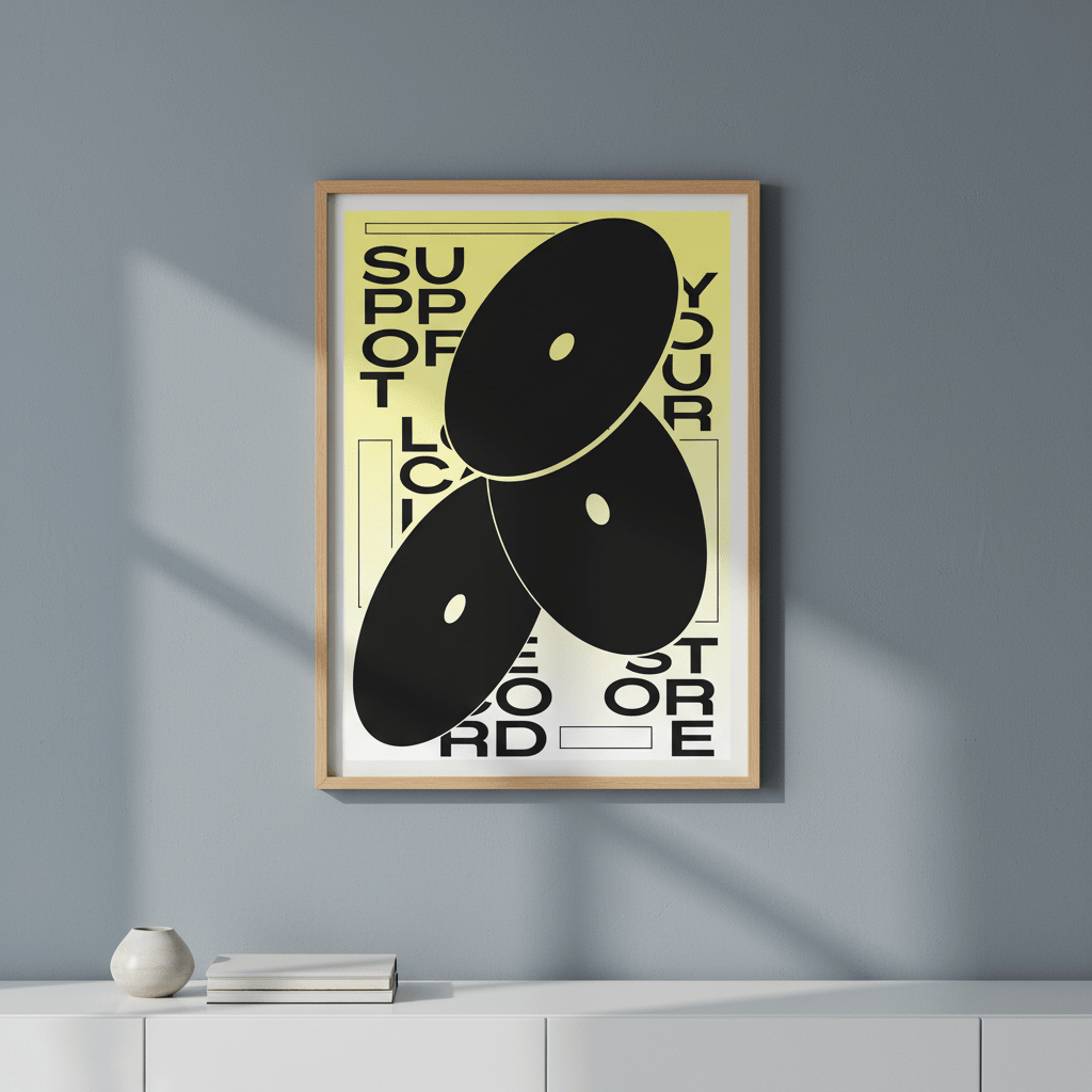 Support Your Local Record Store by Jerome Bizien wall - art - picture - poster