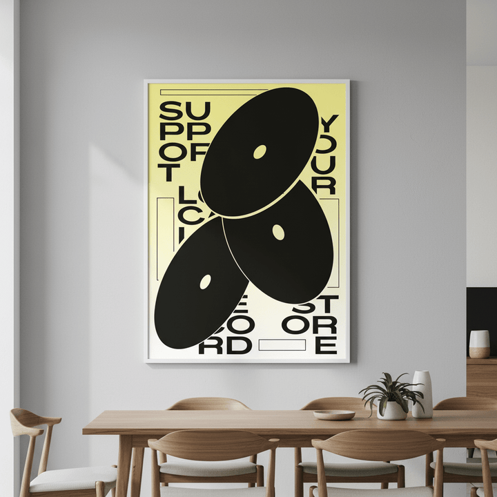 Support Your Local Record Store by Jerome Bizien wall - art - picture - poster