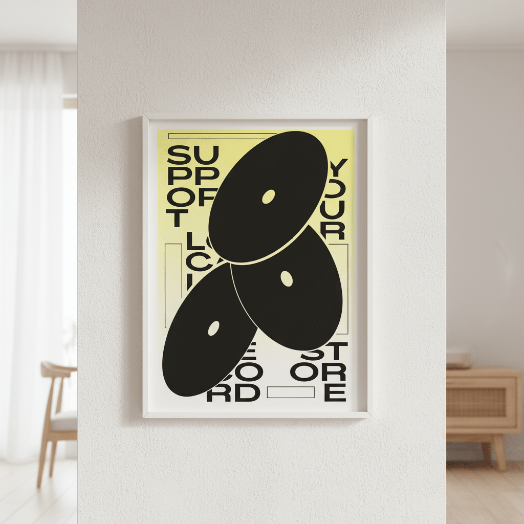 Support Your Local Record Store by Jerome Bizien wall - art - picture - poster