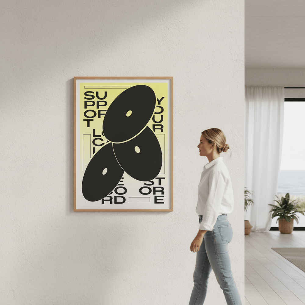 Support Your Local Record Store by Jerome Bizien wall - art - picture - poster