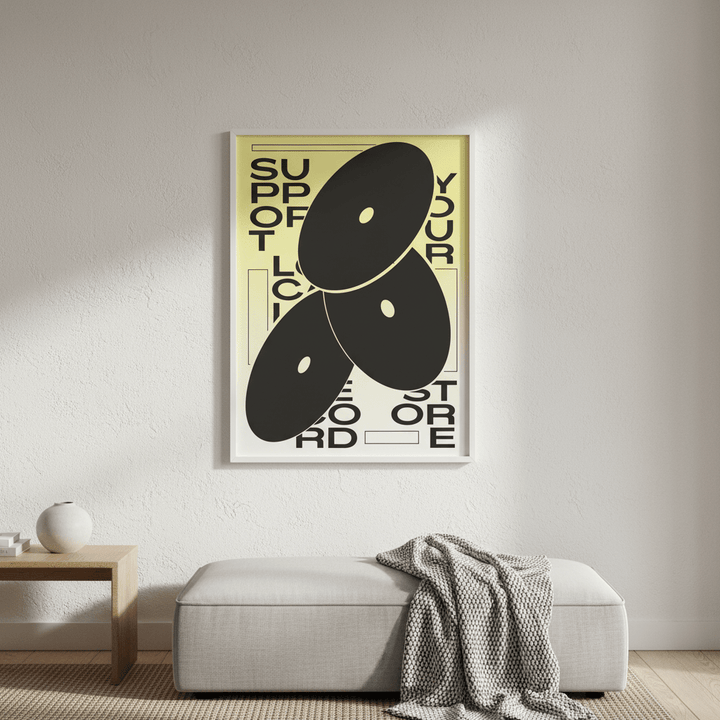 Support Your Local Record Store by Jerome Bizien wall - art - picture - poster