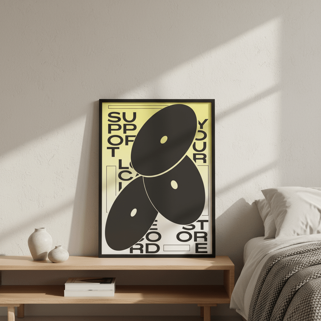 Support Your Local Record Store by Jerome Bizien wall - art - picture - poster