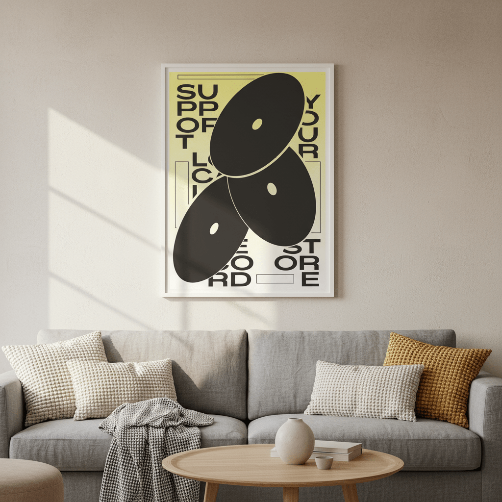 Support Your Local Record Store by Jerome Bizien wall - art - picture - poster