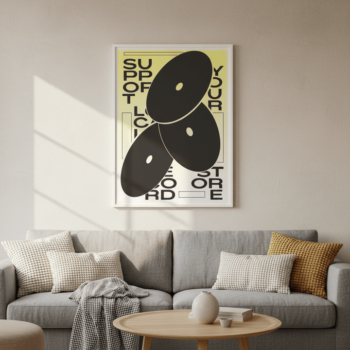 Support Your Local Record Store by Jerome Bizien wall - art - picture - poster