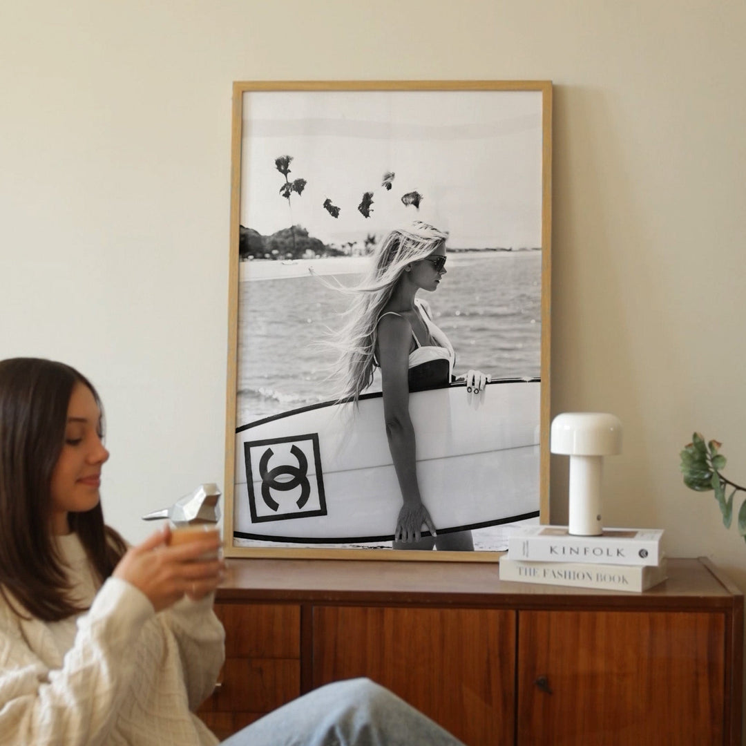 Surfer Chanel Girl Beach Photograph Wall Art - Style My Wall