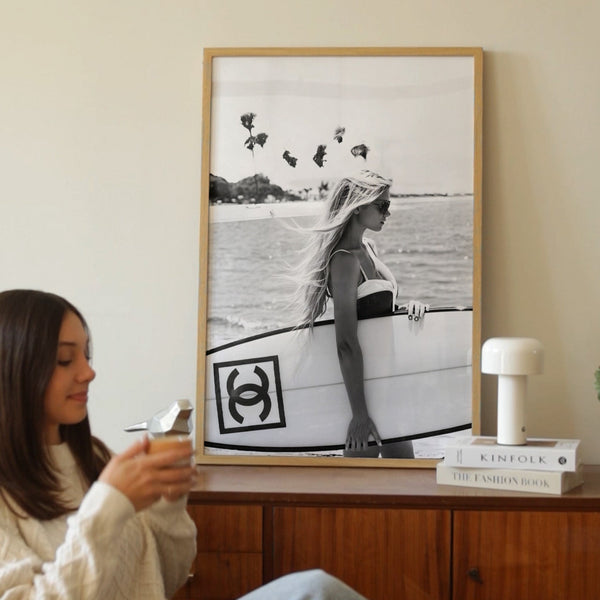 Surfer Chanel Girl Beach Photograph Wall Art