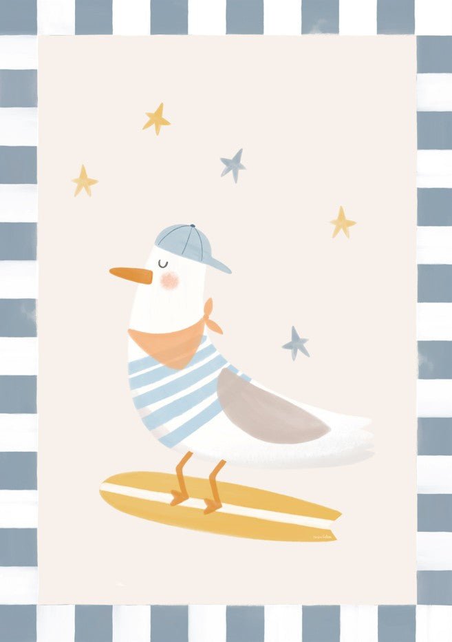 Surfing Seagull by Menina Lisboa