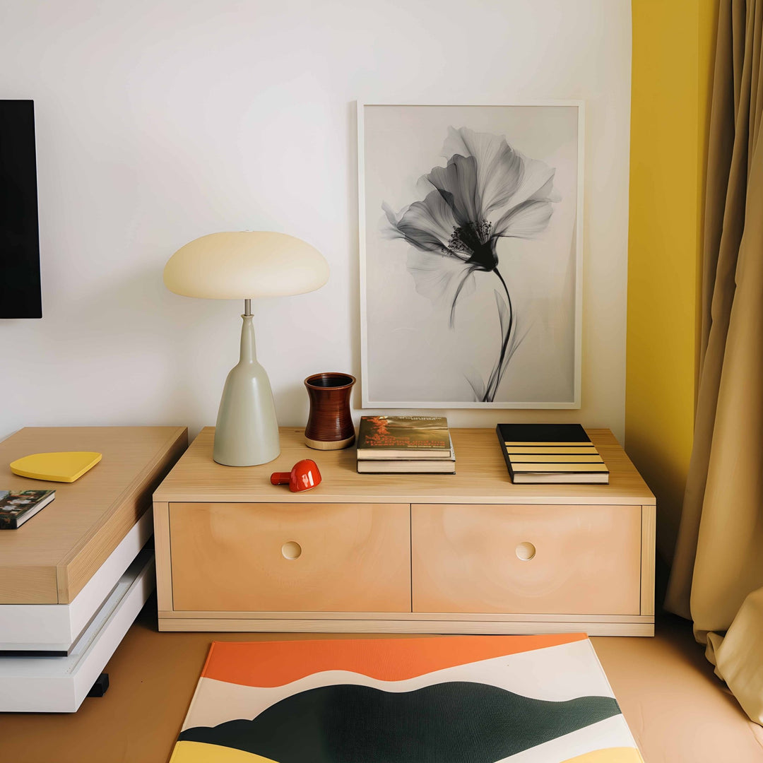 Swan Flower Abstract Painting Wall Art I wall - art - picture - poster