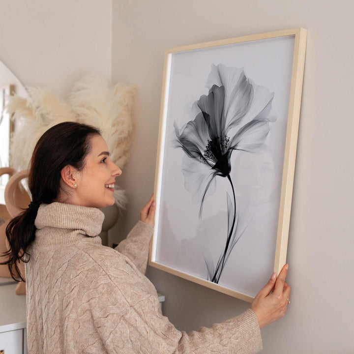 Swan Flower Abstract Painting Wall Art I wall - art - picture - poster