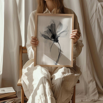 Swan Flower Abstract Painting Wall Art I wall - art - picture - poster