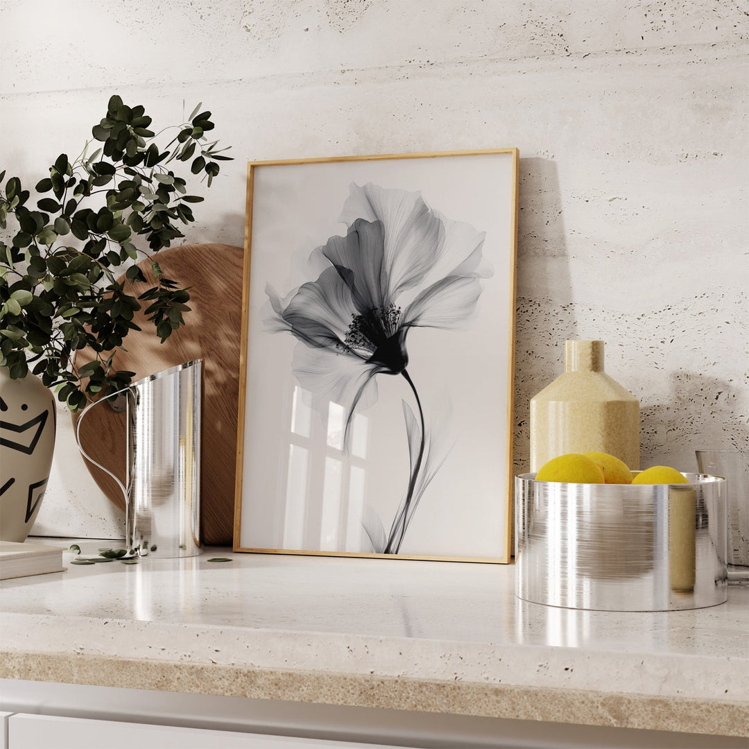 Swan Flower Abstract Painting Wall Art I wall - art - picture - poster