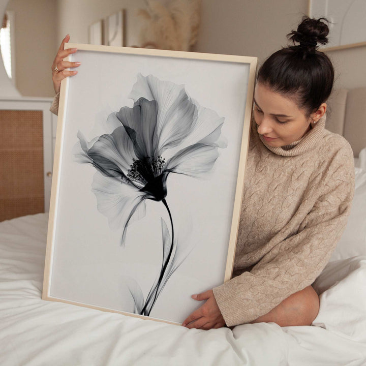 Swan Flower Abstract Painting Wall Art I wall - art - picture - poster