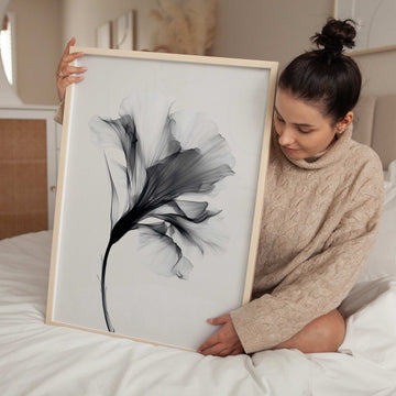 Swan Flower Abstract Painting Wall Art II wall - art - picture - poster