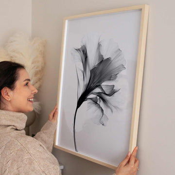 Swan Flower Abstract Painting Wall Art II wall - art - picture - poster