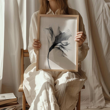 Swan Flower Abstract Painting Wall Art II wall - art - picture - poster