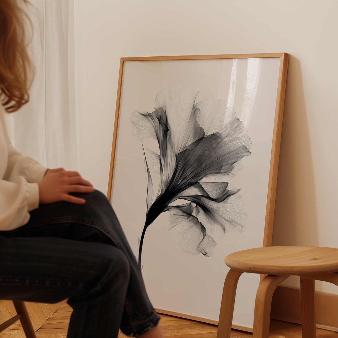 Swan Flower Abstract Painting Wall Art II wall - art - picture - poster