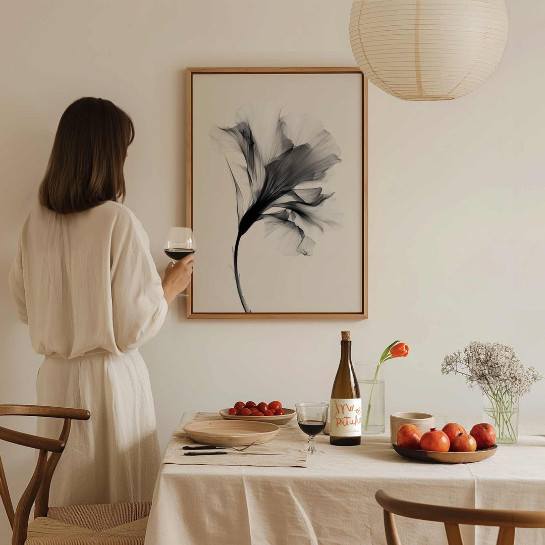 Swan Flower Abstract Painting Wall Art II wall - art - picture - poster