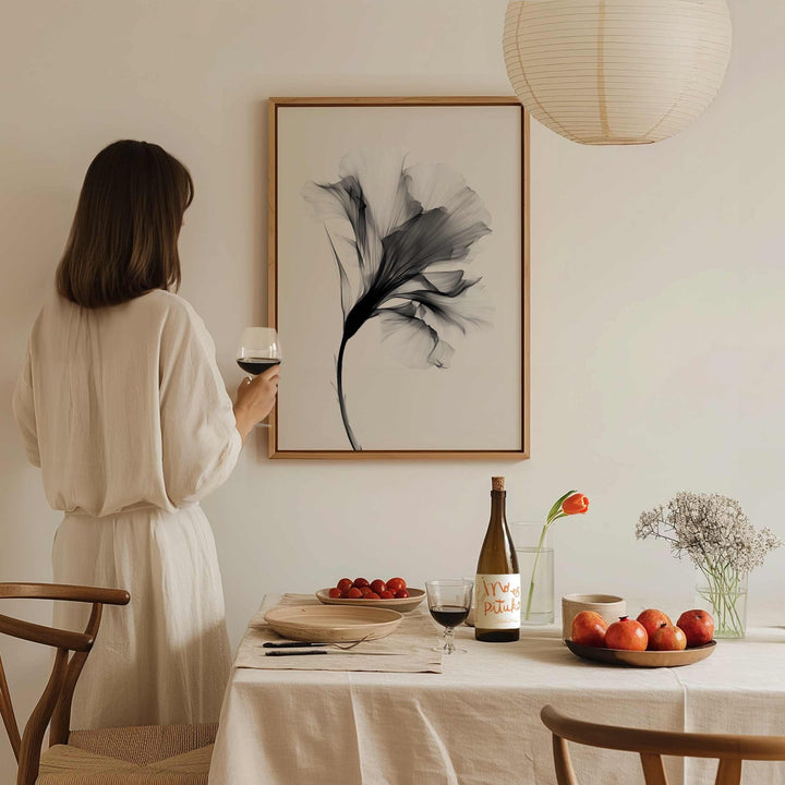 Swan Flower Abstract Painting Wall Art II wall - art - picture - poster