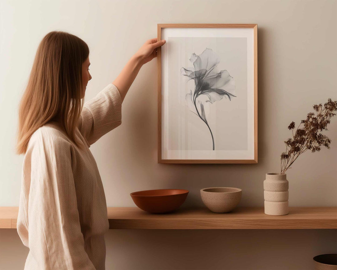 Swan Flower Abstract Painting Wall Art III wall - art - picture - poster