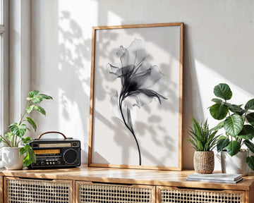 Swan Flower Abstract Painting Wall Art III wall - art - picture - poster