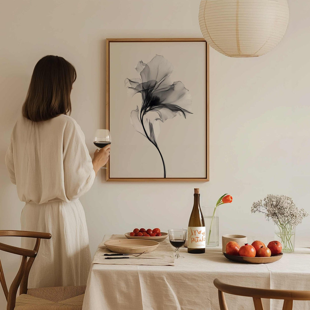 Swan Flower Abstract Painting Wall Art III wall - art - picture - poster