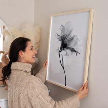 Swan Flower Abstract Painting Wall Art III wall - art - picture - poster