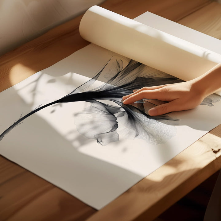 Swan Flower Set of 2 Abstract Prints wall - art - picture - poster