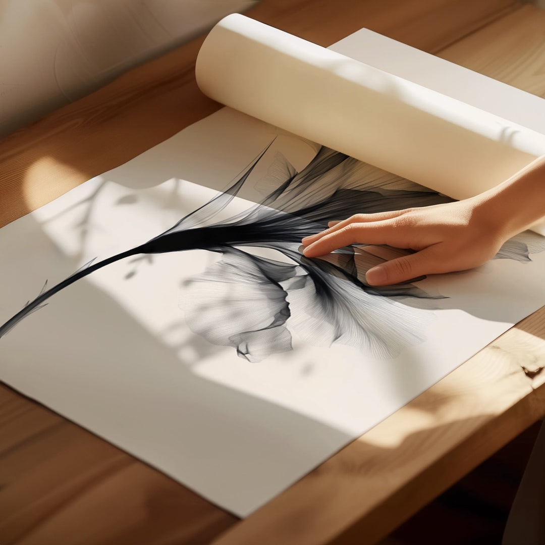 Swan Flowers Trio Painting Wall Art Prints wall - art - picture - poster