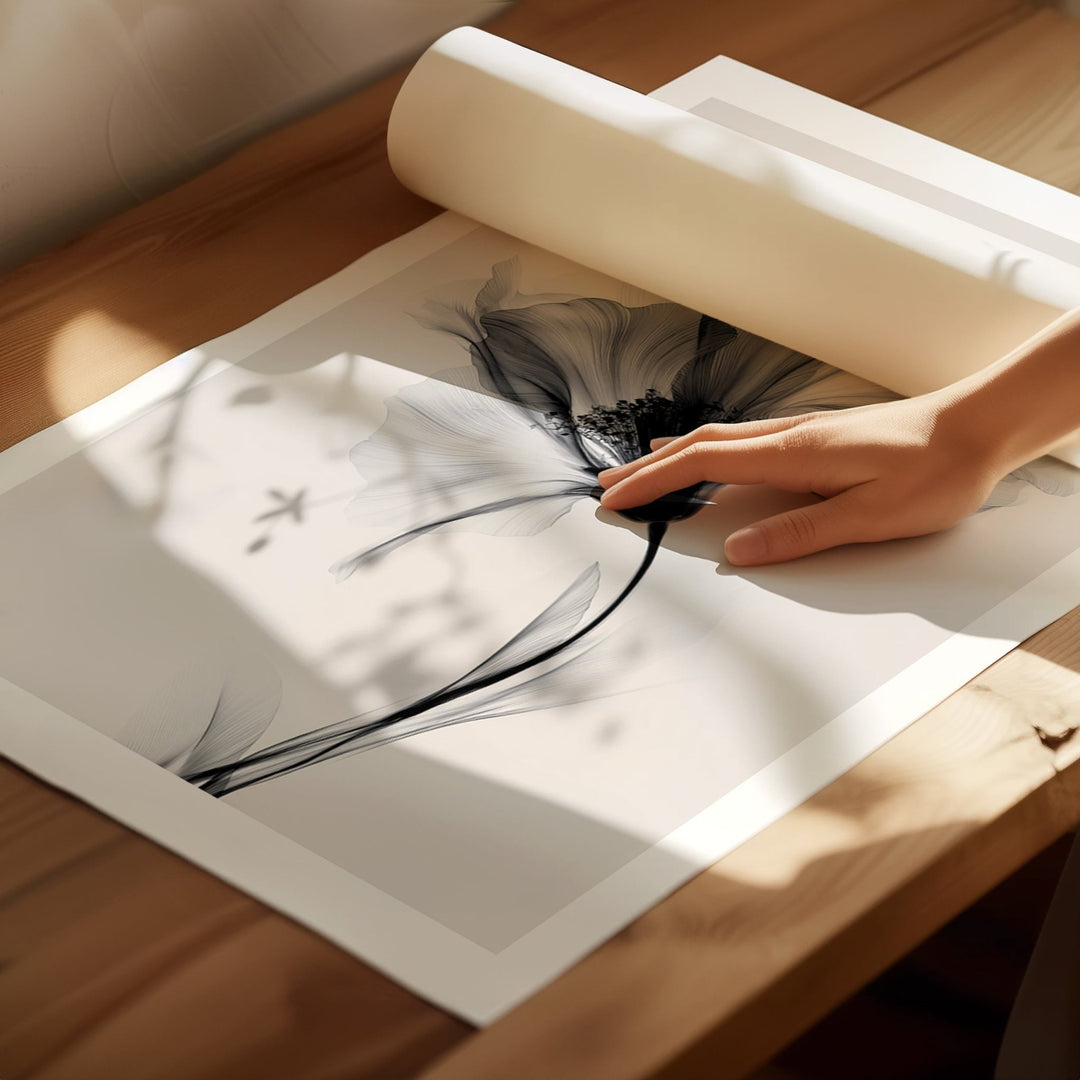 Swan Flowers Trio Painting Wall Art Prints wall - art - picture - poster