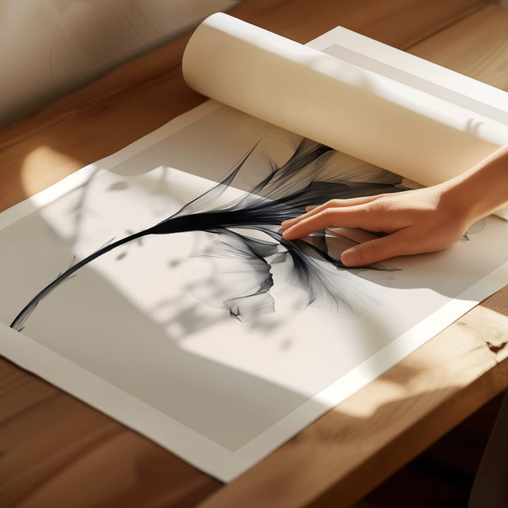 Swan Flowers Trio Painting Wall Art Prints wall - art - picture - poster