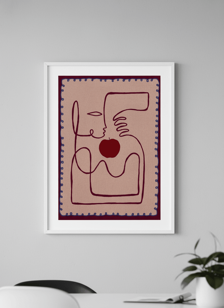 Contemporary wall art featured in a bright modern office workspace