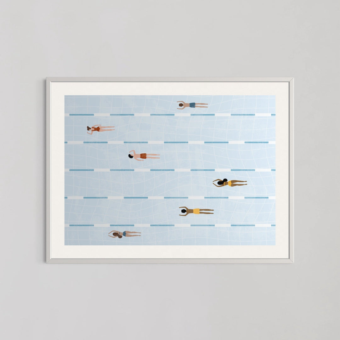 Swimming Pool With People Wall Art - Style My Wall