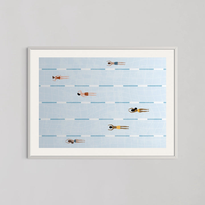 Swimming Pool With People Wall Art - Style My Wall