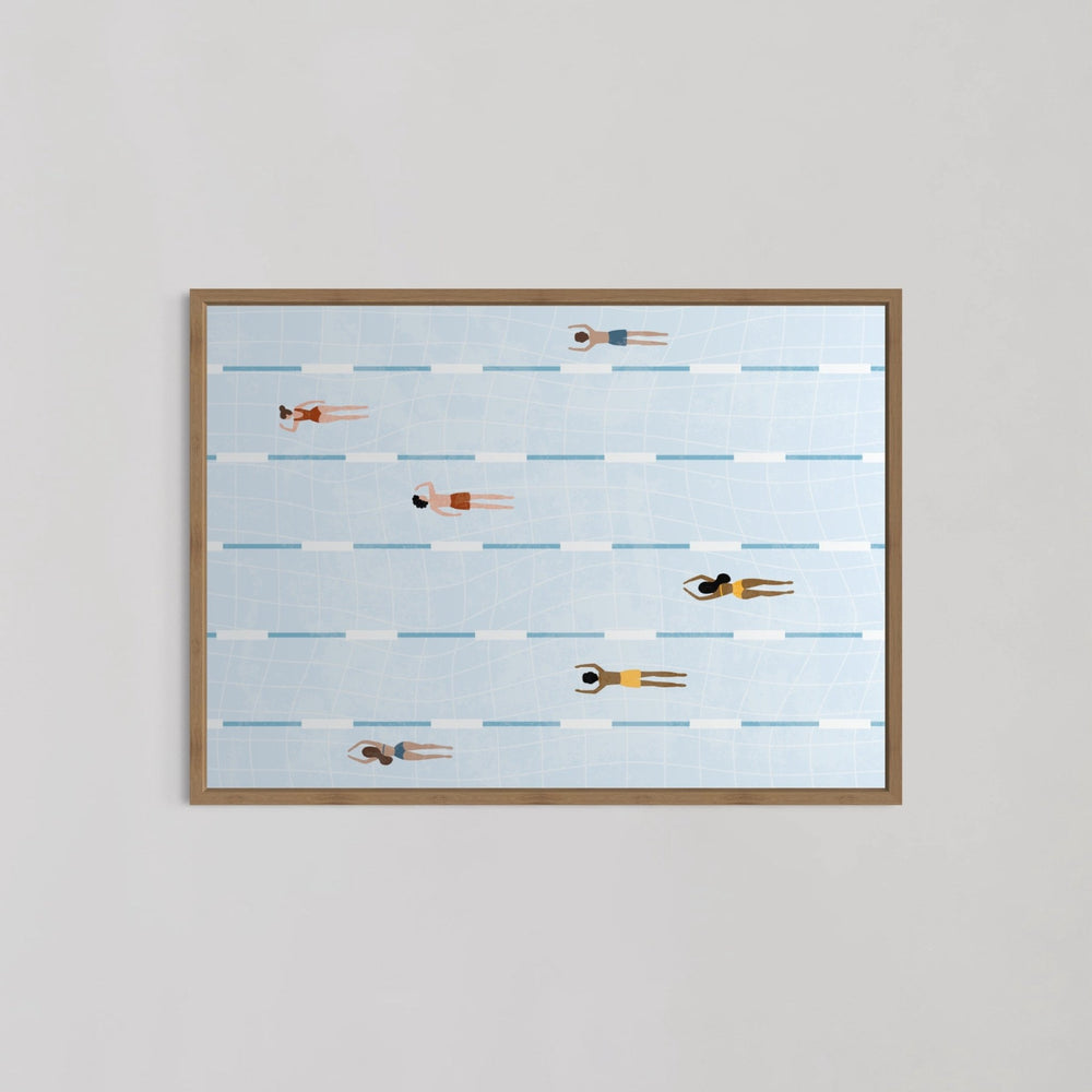 Swimming Pool With People Wall Art - Style My Wall