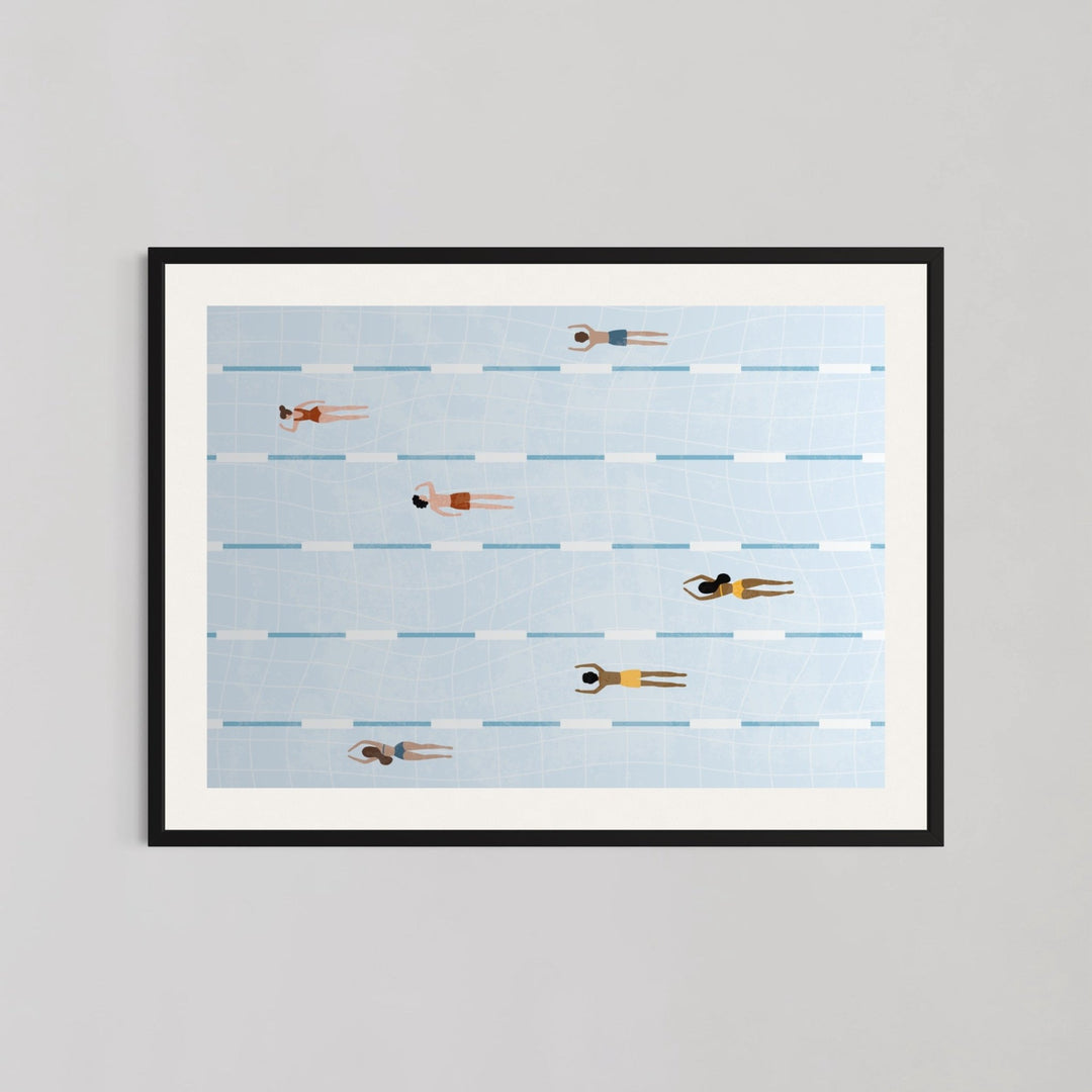 Swimming Pool With People Wall Art - Style My Wall