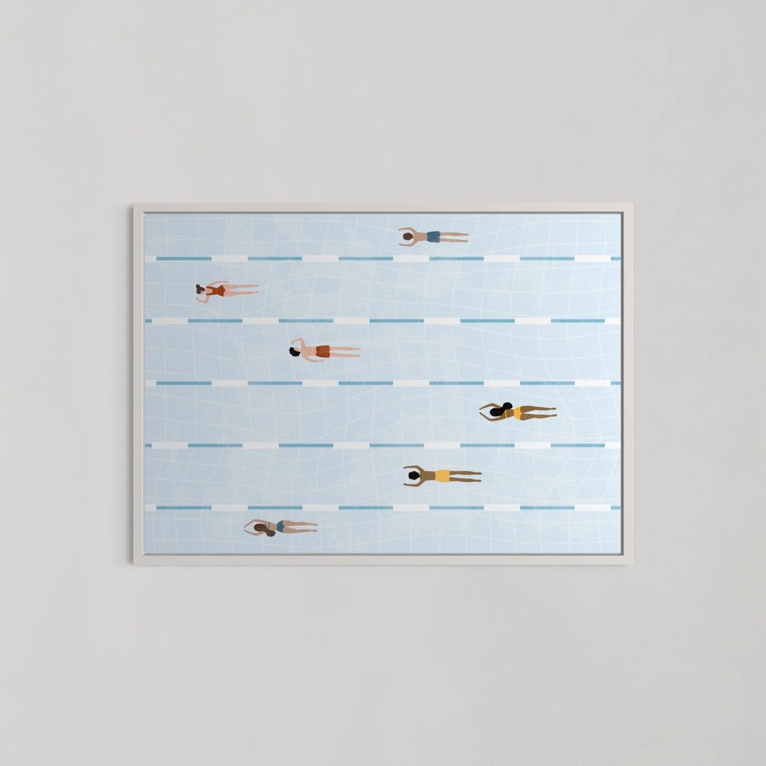 Swimming Pool With People Wall Art - Style My Wall