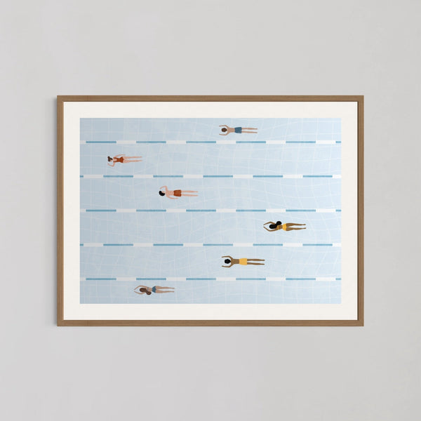 Swimming Pool With People Wall Art by Lisa Solomoniuk