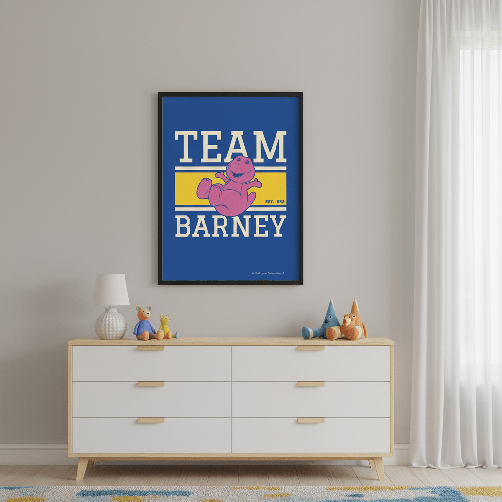 Team Barney Wall Art Kids Decor Art wall - art - picture - poster
