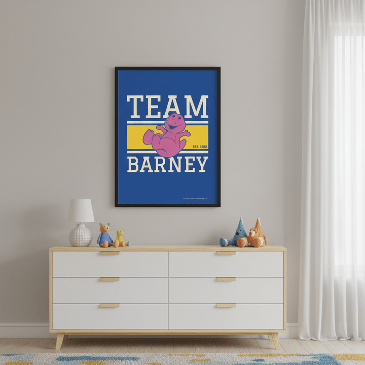 Team Barney Wall Art Kids Decor Art wall - art - picture - poster