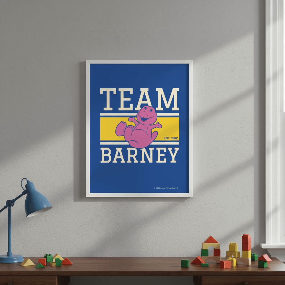Team Barney Wall Art Kids Decor Art wall - art - picture - poster