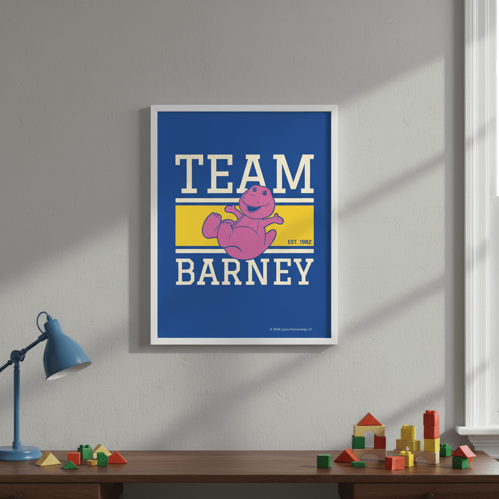 Team Barney Wall Art Kids Decor Art wall - art - picture - poster