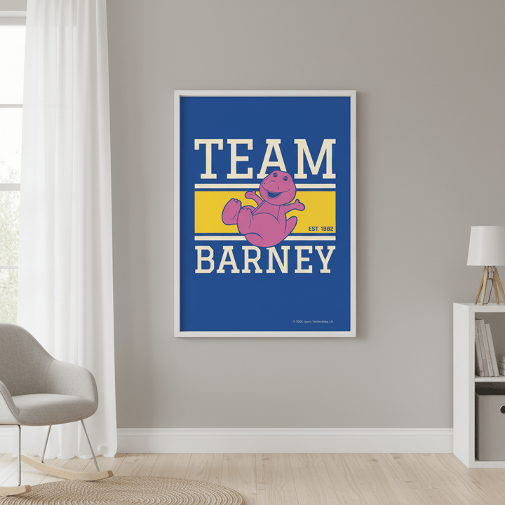 Team Barney Wall Art Kids Decor Art wall - art - picture - poster